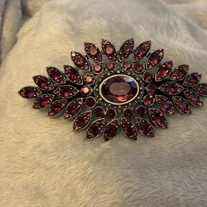 Purple Hair Accessory with Intricate Design and Floral Pattern